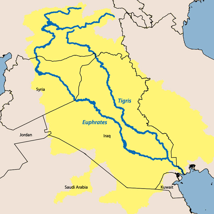 Map of the Tigris-Euphrates Watershed - Arabic: Maps of the Arabic